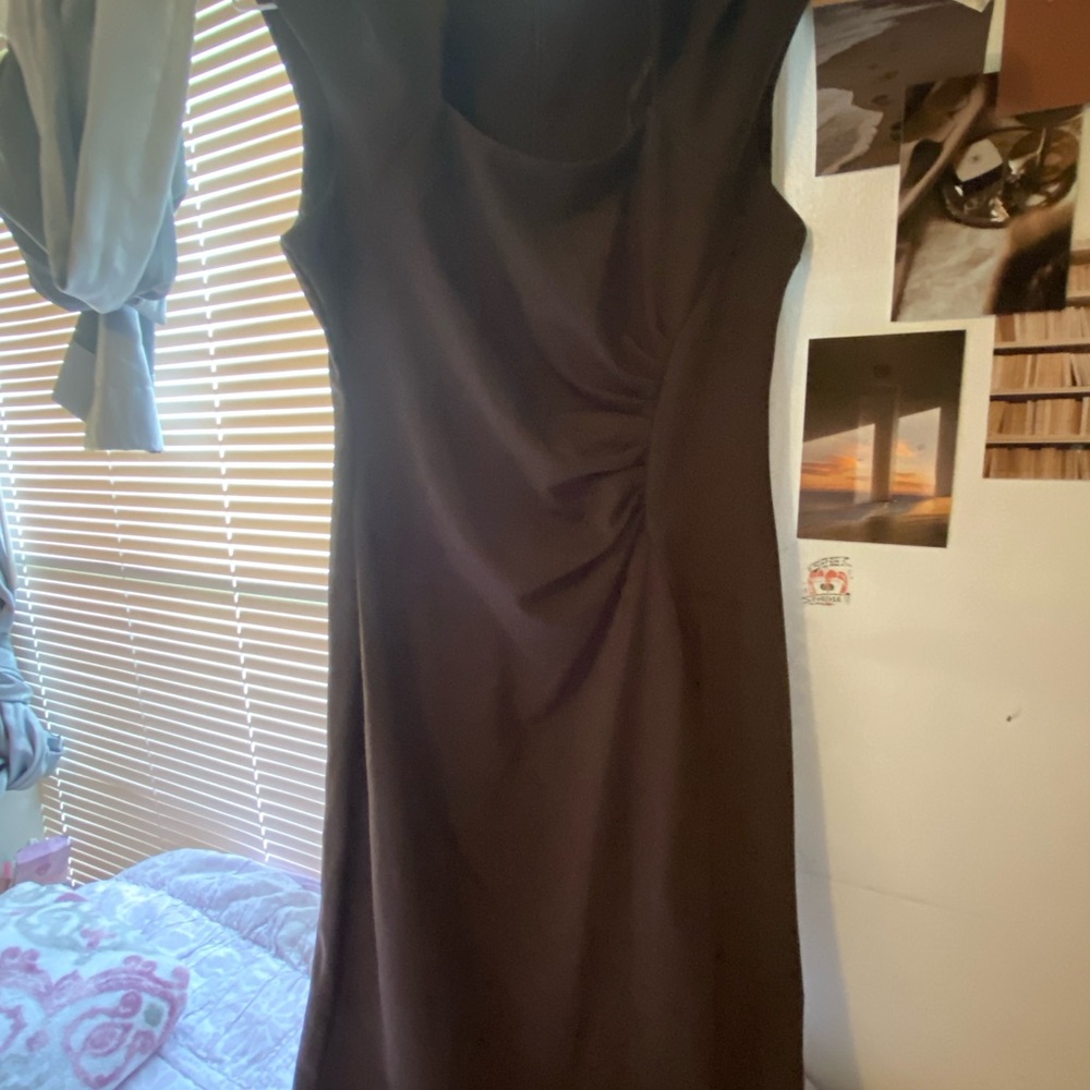 Shelby & Palmer Chocolate Brown Midi Dress